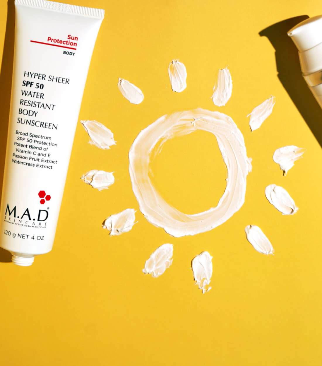 Water Resistant M.A.D Skincare's Hyper Sheer SPF 50 Water Resistant Body Sunscreen