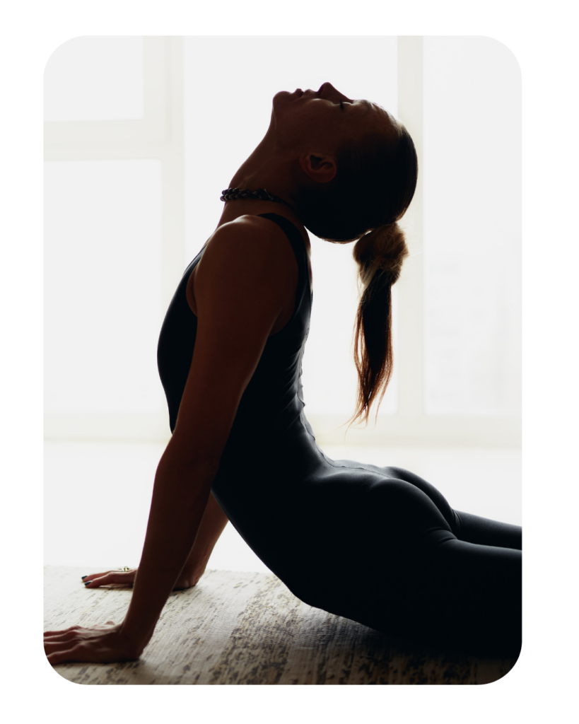 A woman doing yoga